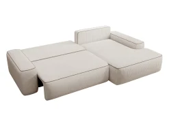 Sofá cama esquinero derecho ZOMELA en pana beige