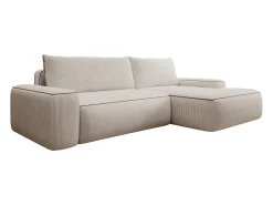 Sofá cama esquinero derecho ZOMELA en pana beige