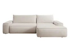 Sofá cama esquinero derecho ZOMELA en pana beige