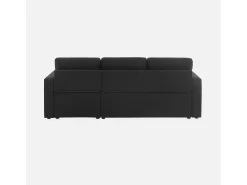 Sofá cama esquinero reversible de 3 plaza negro