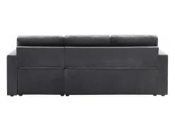Sofá cama esquinero reversible de 3 plazas gris oscuro