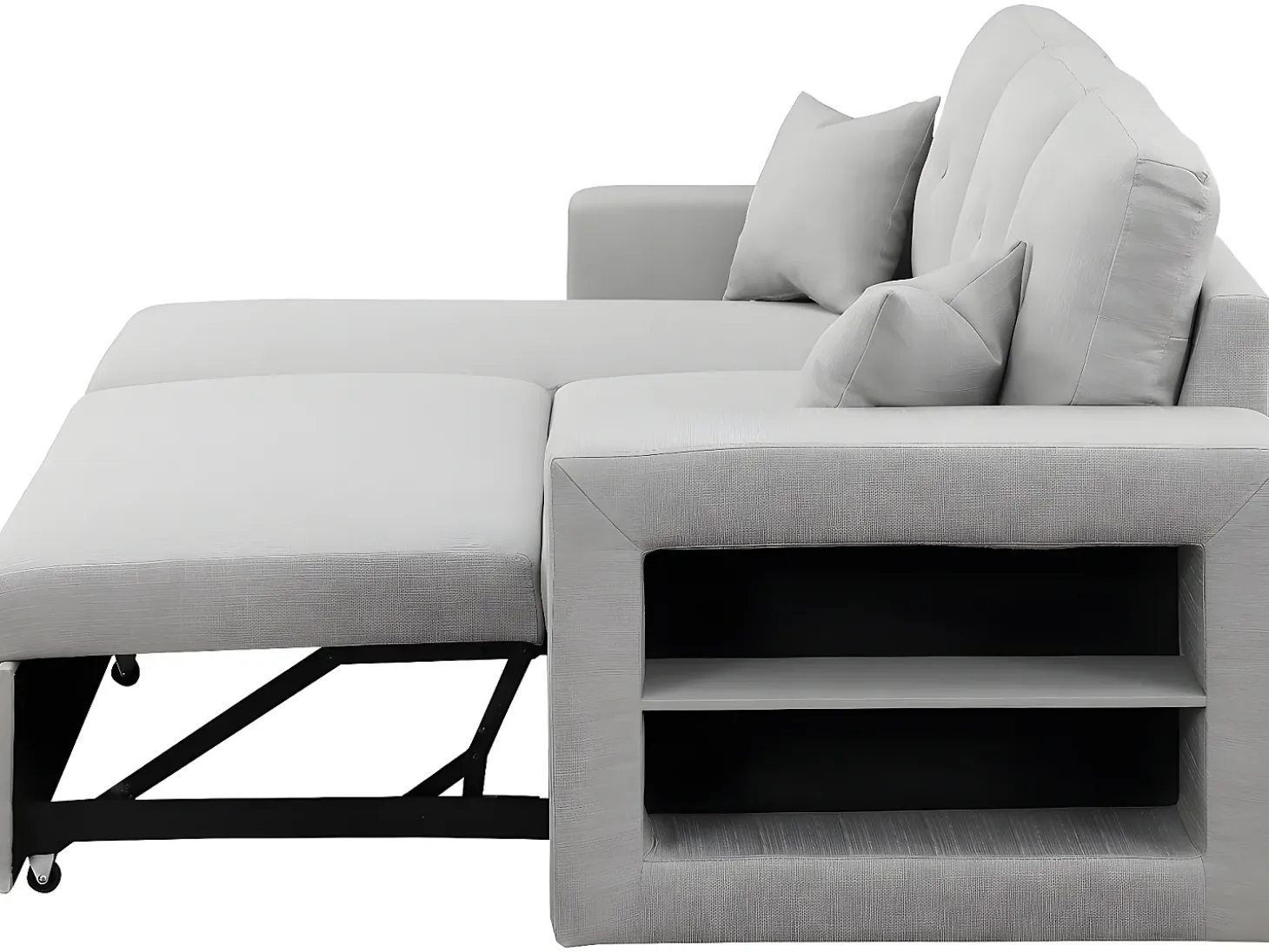Sofá cama esquinero/reversible "Axel" - 3 plazas - Gris claro