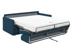 Sofá cama exprés de 4 plazas de tela color gris CALIFE