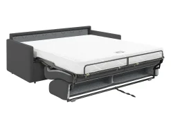 Sofá cama exprés de 4 plazas de tela color gris CALIFE