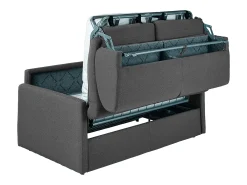 Sofá cama exprés de 4 plazas de tela color gris CALIFE