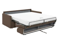 Sofá cama exprés de 4 plazas de tela color gris CALIFE