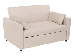 Sofá cama extraíble de 2 plazas diseño moderno en tejido PORTO RICO - Beige