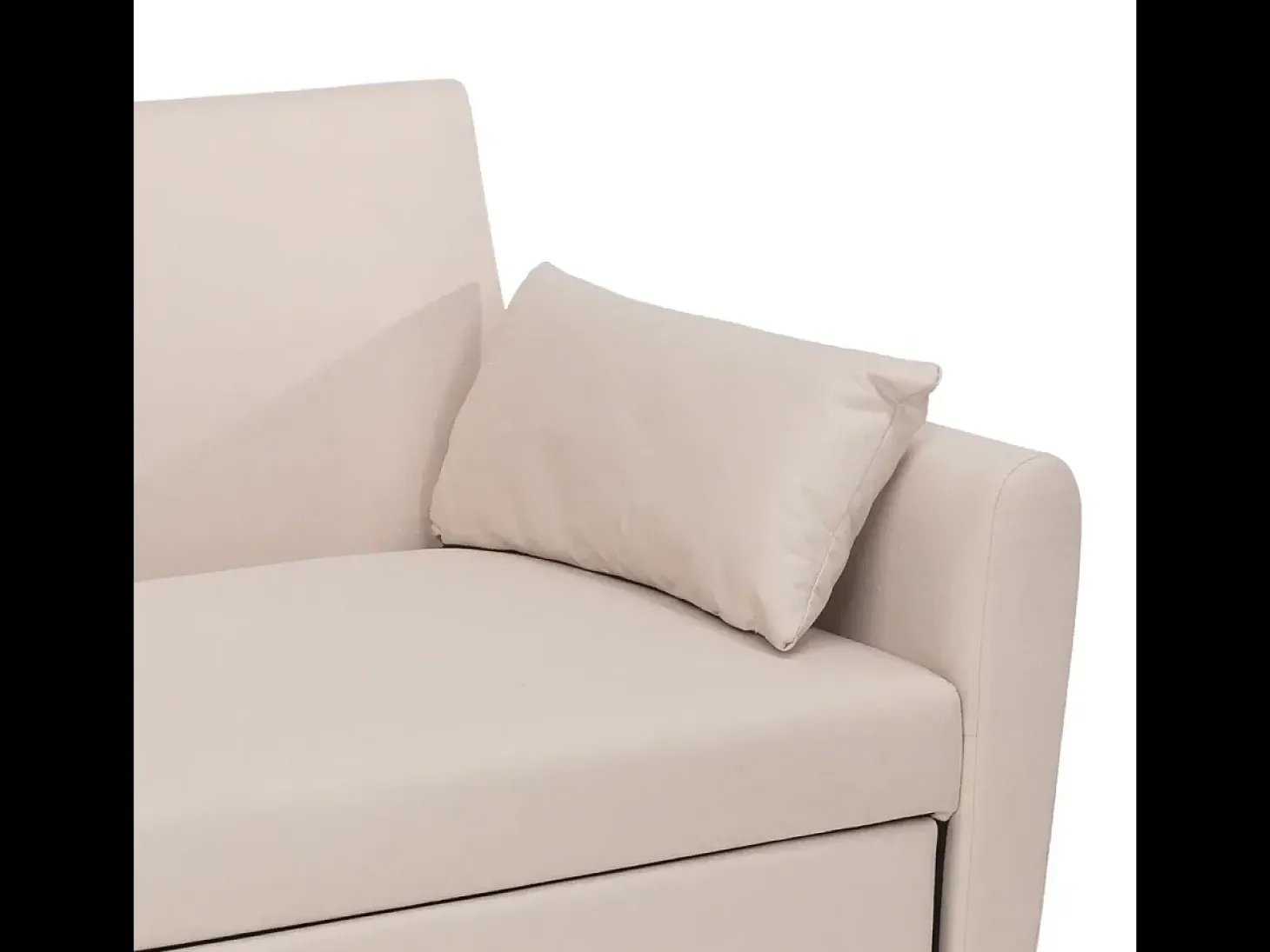 Sofá cama extraíble de 2 plazas diseño moderno en tejido PORTO RICO - Beige