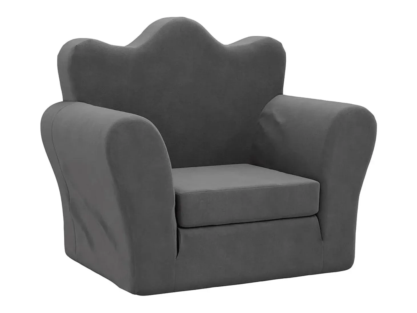 Sofá cama infantil felpa suave gris antracita ES218927