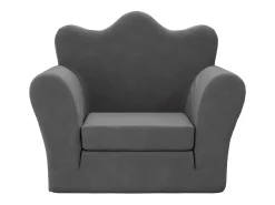 Sofá cama infantil felpa suave gris antracita ES218927