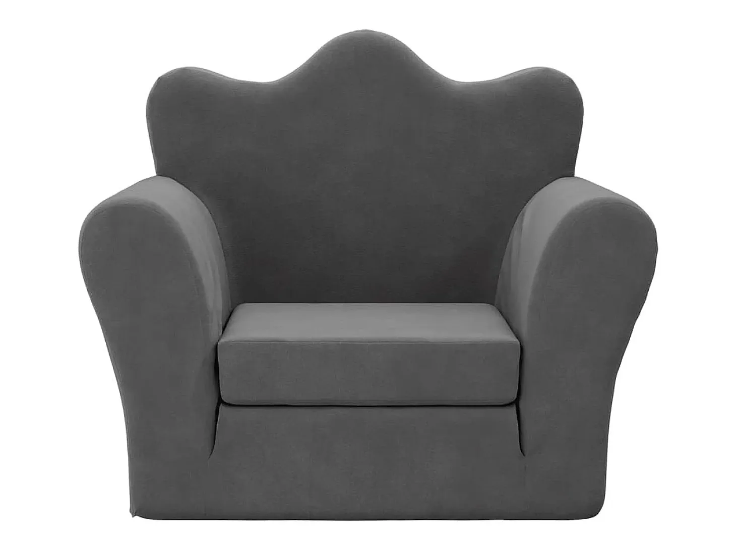 Sofá cama infantil felpa suave gris antracita ES218927
