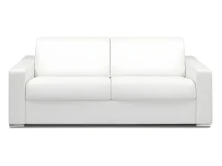 Sofá cama italiano 4p 22 cm piel sintética Blanco CALITO