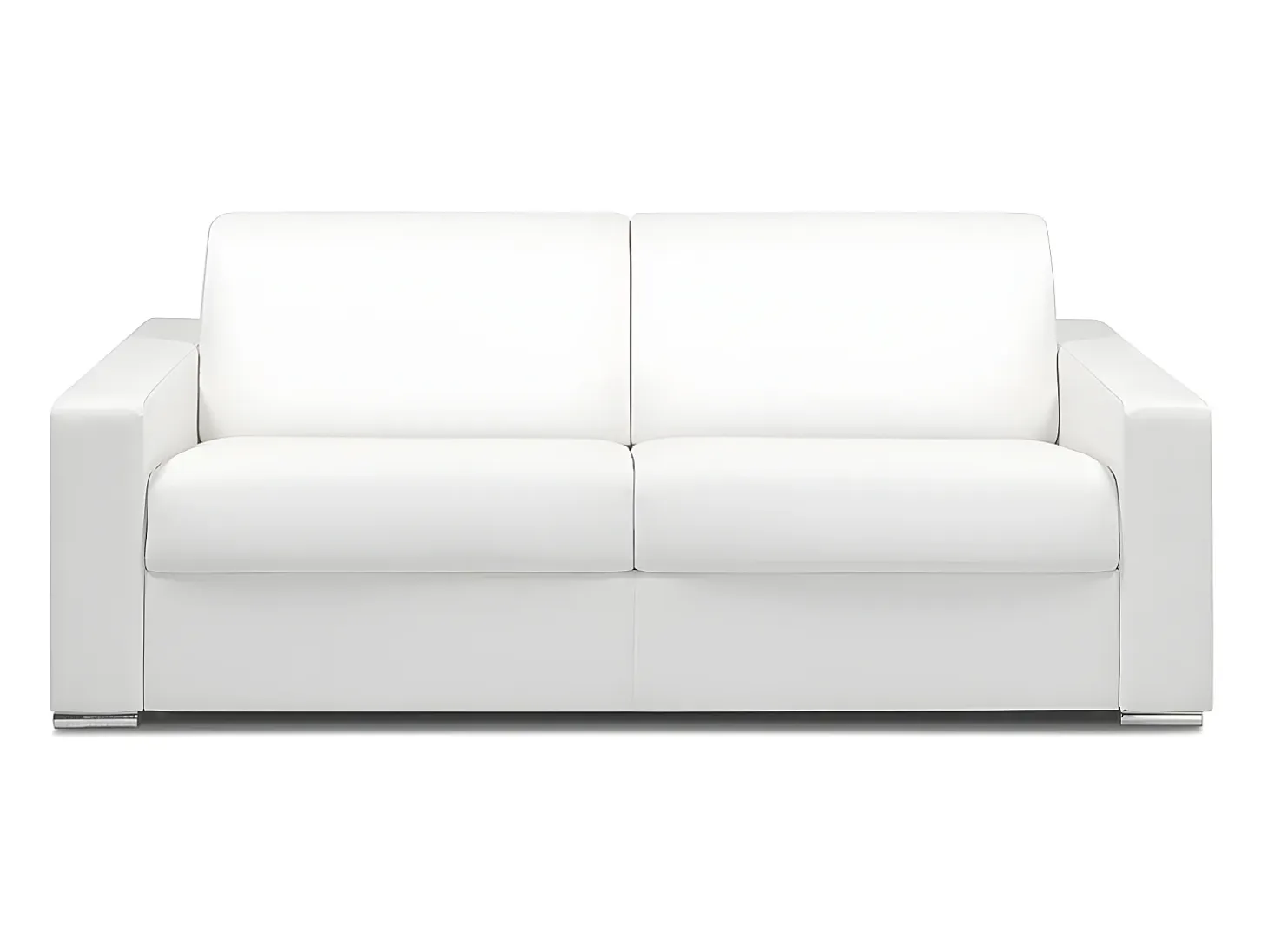 Sofá cama italiano 4p 22 cm piel sintética Blanco CALITO