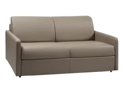 Sofá cama italiano 3p 22 cm piel sintética Topo CALIFE