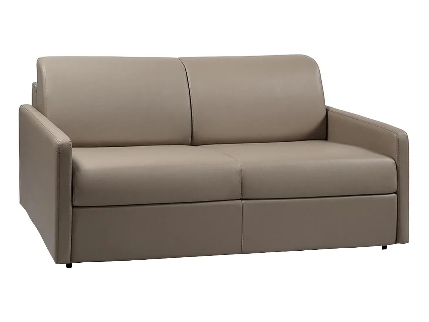 Sofá cama italiano 3p 22 cm piel sintética Topo CALIFE