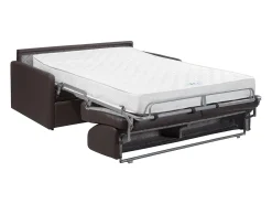 Sofá cama italiano 3p 22 cm piel sintética Topo CALIFE