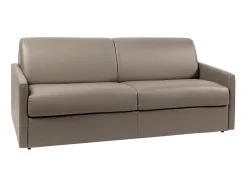 Sofá cama italiano 4p 22 cm piel sintética Topo CALIFE