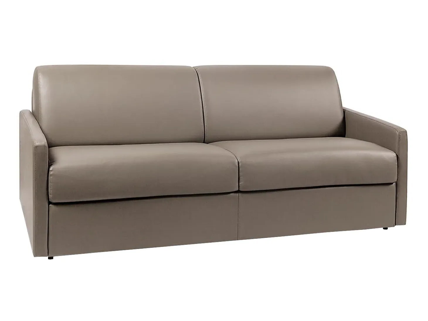 Sofá cama italiano 4p 22 cm piel sintética Topo CALIFE