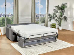 Sofá cama italiano 3p 22 cm tela - Color Gris CALIFE