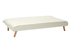 Sofá cama moderno de 2 plazas en tejido Larimar para Salón y sala de estar - Blanco