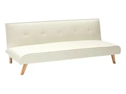 Sofá cama moderno de 2 plazas en tejido Larimar para Salón y sala de estar - Blanco