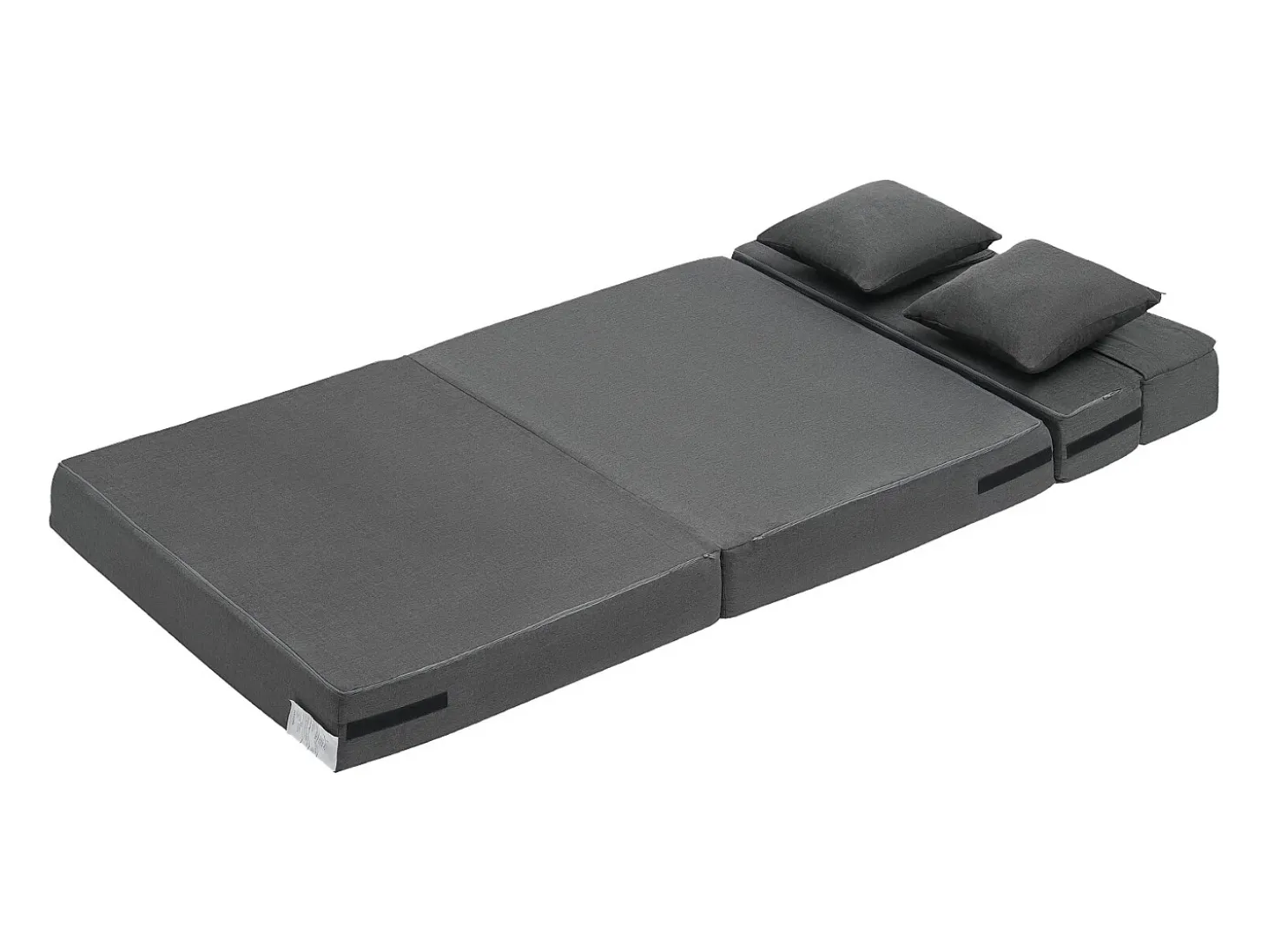 Sofá Cama Moderno SucceBuy,Sofá Cama Plegable 3 en 1 con 2 Almohadas, Gris Oscuro, Tamaño Individual