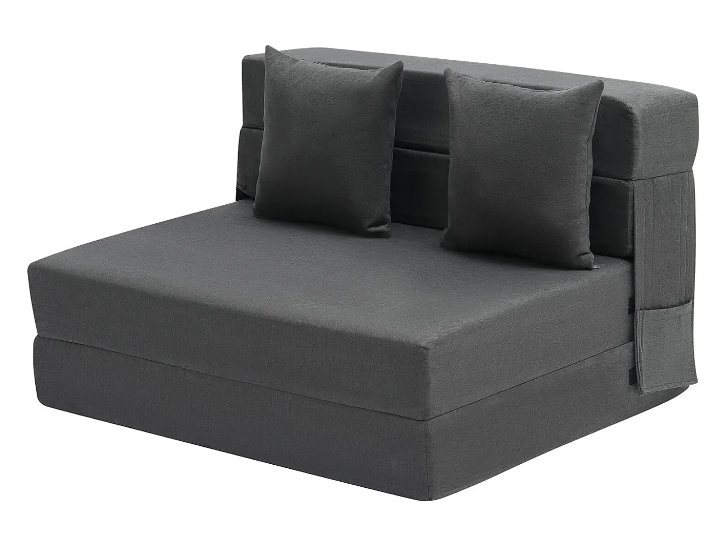 Sofá Cama Moderno SucceBuy,Sofá Cama Plegable 3 en 1 con 2 Almohadas, Gris Oscuro, Tamaño Individual