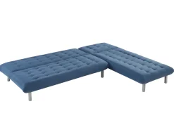 Sofá cama modular de tela azul - HORNET
