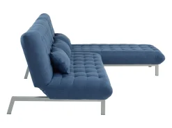 Sofá cama modular de tela azul - HORNET