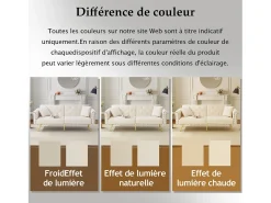 Sofá cama recto de 2 plazas en terciopelo beige, respaldo abatible en 3 posiciones - 173x75x70cm