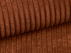 Sofá cama rinconera derecha de pana terracota AMELIA