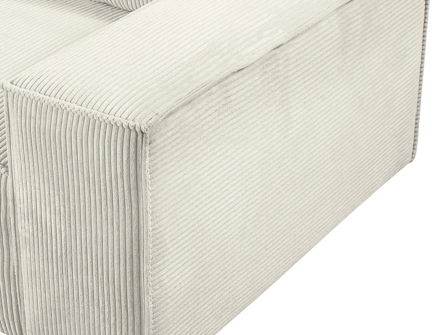 Sofá cama rinconera izquierda de pana beige - AMELIA de Pascal Morabito