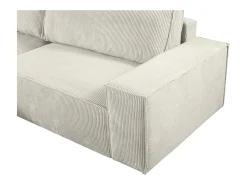 Sofá cama rinconera izquierda de pana beige - AMELIA de Pascal Morabito