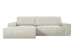 Sofá cama rinconera izquierda de pana beige - AMELIA de Pascal Morabito