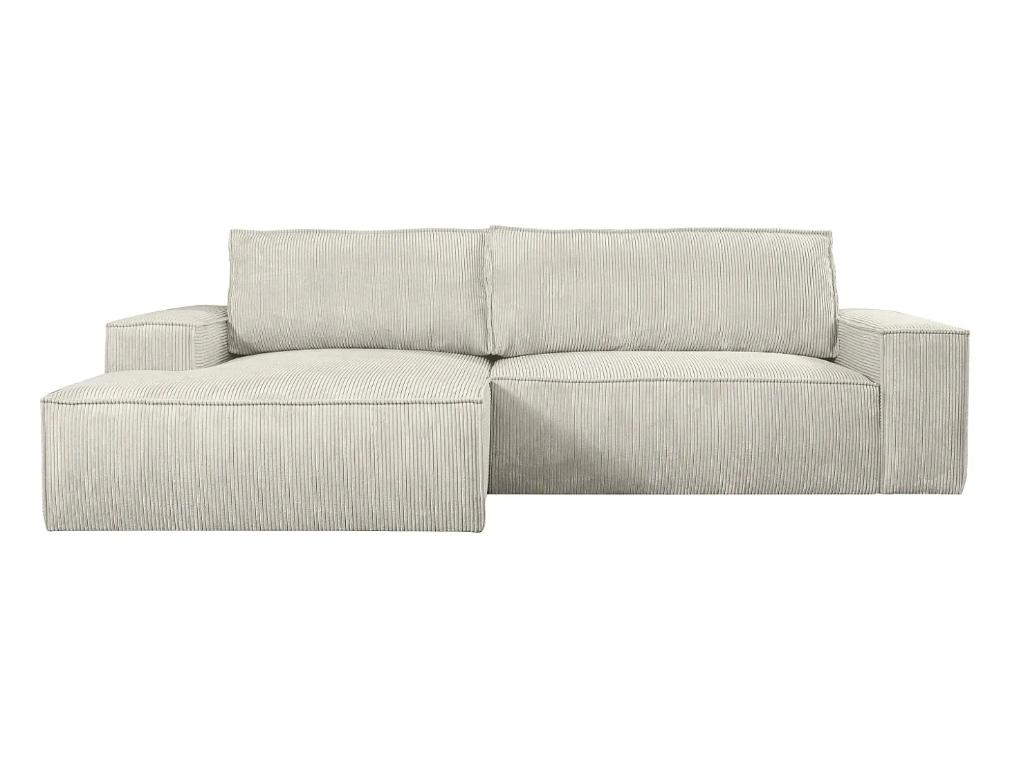 Sofá cama rinconera izquierda de pana beige - AMELIA de Pascal Morabito