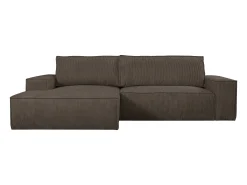 Sofá cama rinconera izquierda de pana marrón - AMELIA de Pascal Morabito