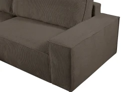 Sofá cama rinconera izquierda de pana marrón - AMELIA de Pascal Morabito