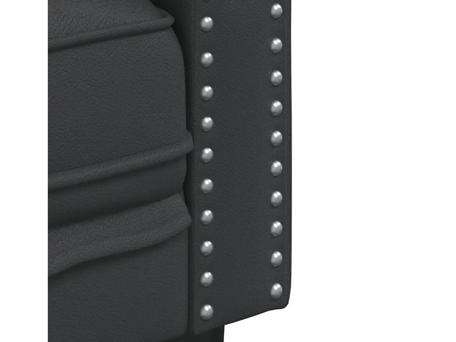 Sofá Chesterfield de 3 plazas cuero artificial negro