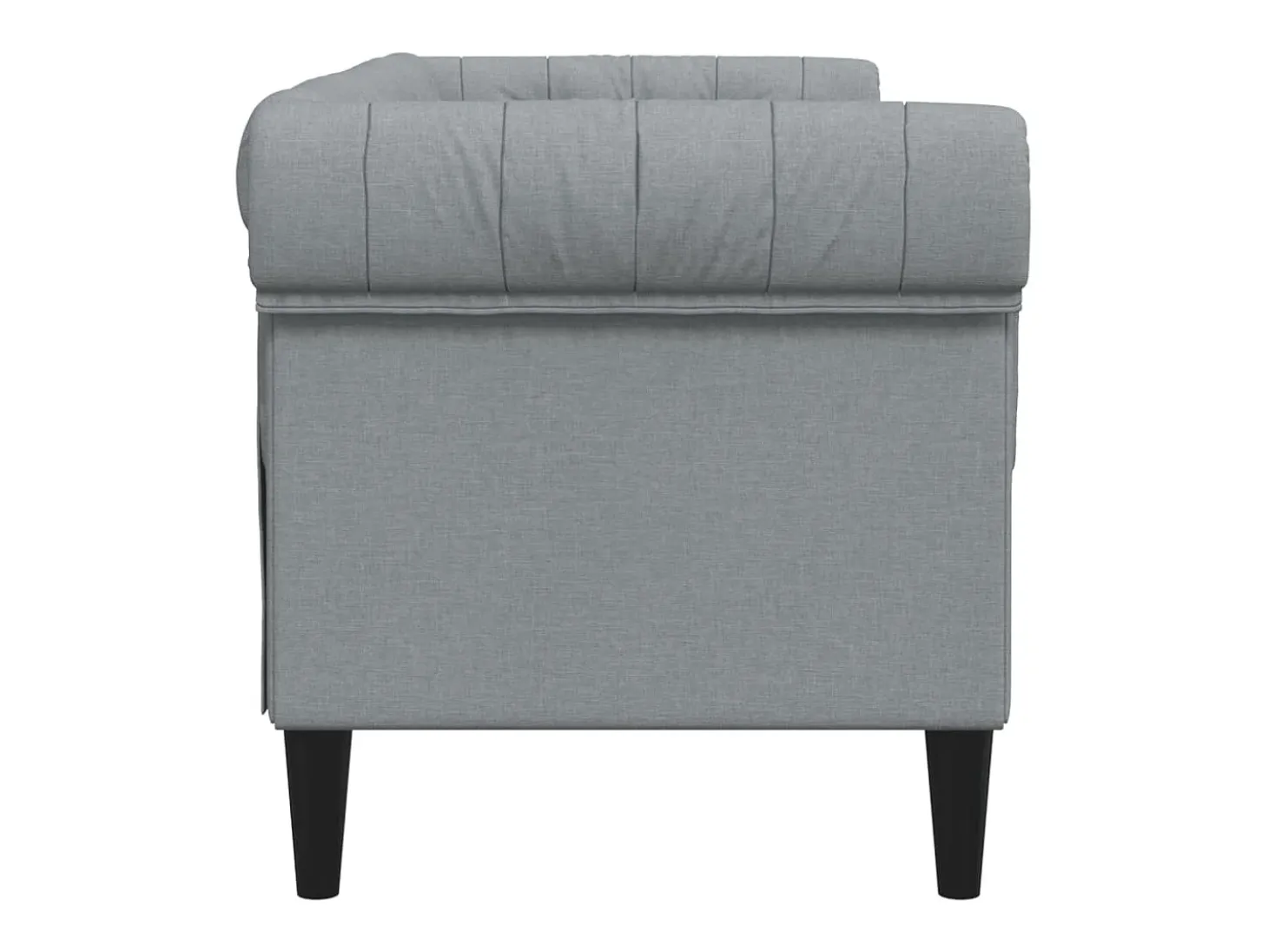 Sofá Chesterfield de 2 plazas tela gris claro