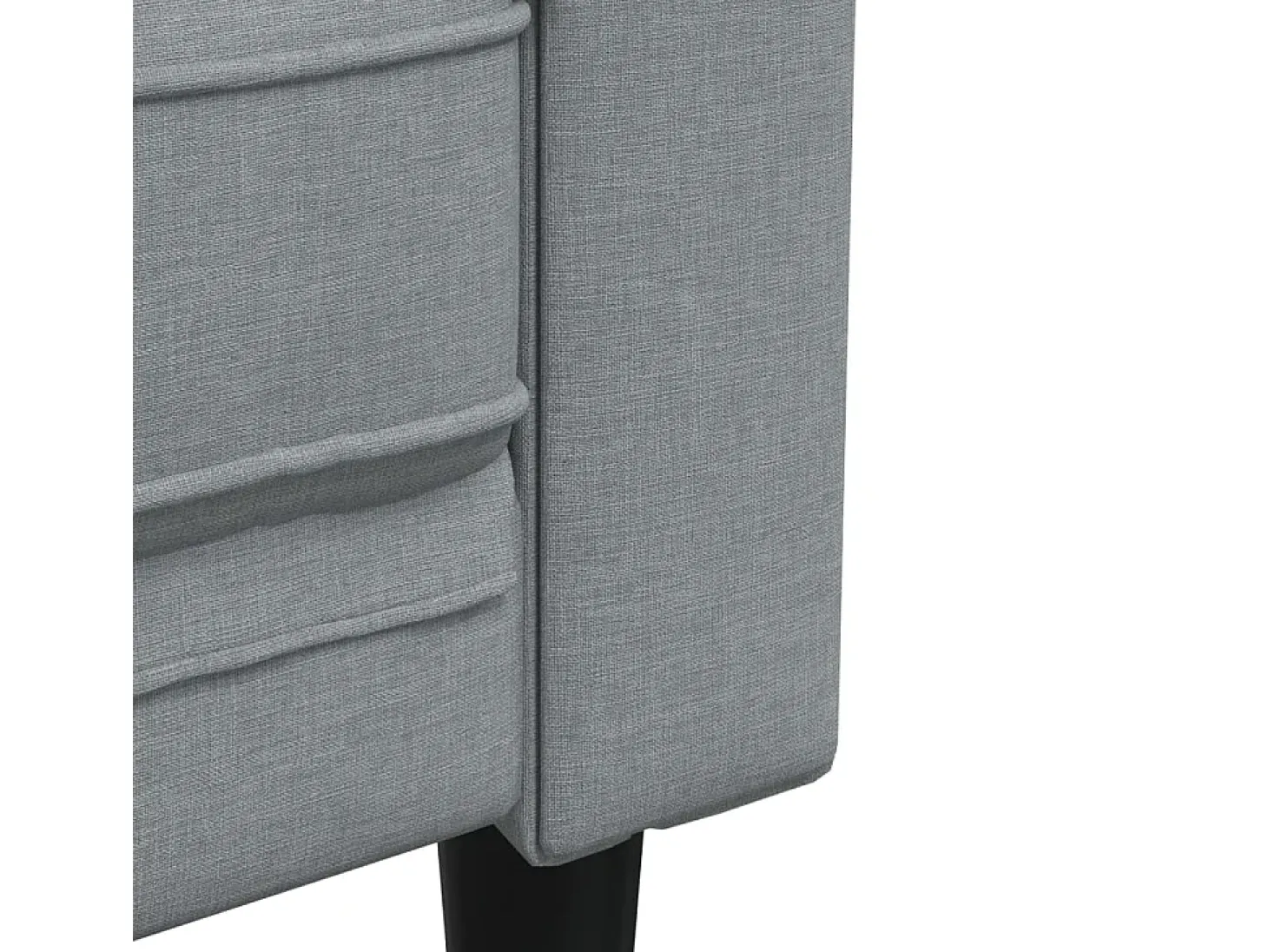 Sofá Chesterfield de 2 plazas tela gris claro