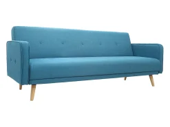Sofá convertible 3 plazas diseño escandinavo azul ULLA