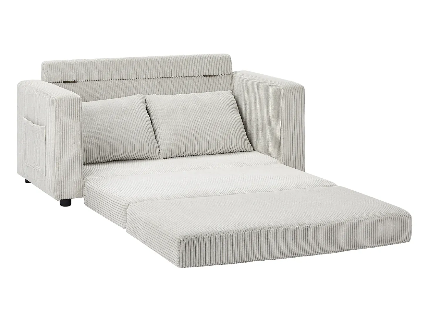 Sofá convertible de 2 plazas MIRTO en pana beige