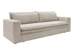 Sofá convertible de 3 plazas TILIA en pana color crema