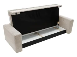 Sofá convertible de 3 plazas TILIA en pana color crema