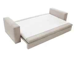 Sofá convertible de 3 plazas TILIA en pana color crema