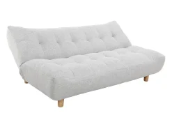 Sofá convertible diseño escandinavo gris y roble YUMI