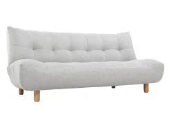 Sofá convertible diseño escandinavo gris y roble YUMI