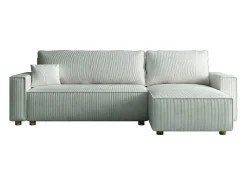 Sofá convertible esquinero 4 plazas de pana beige COSY