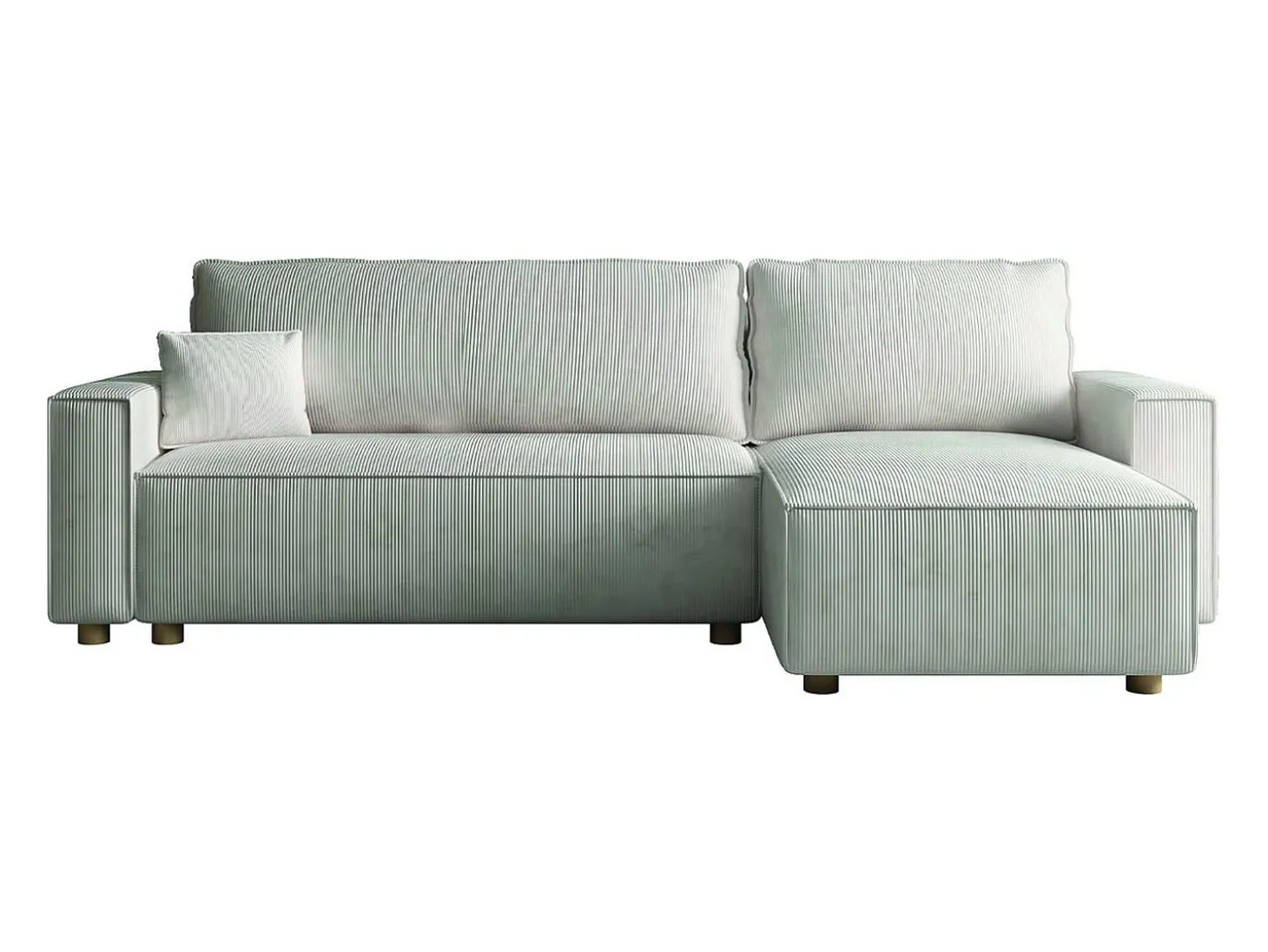 Sofá convertible esquinero 4 plazas de pana beige COSY