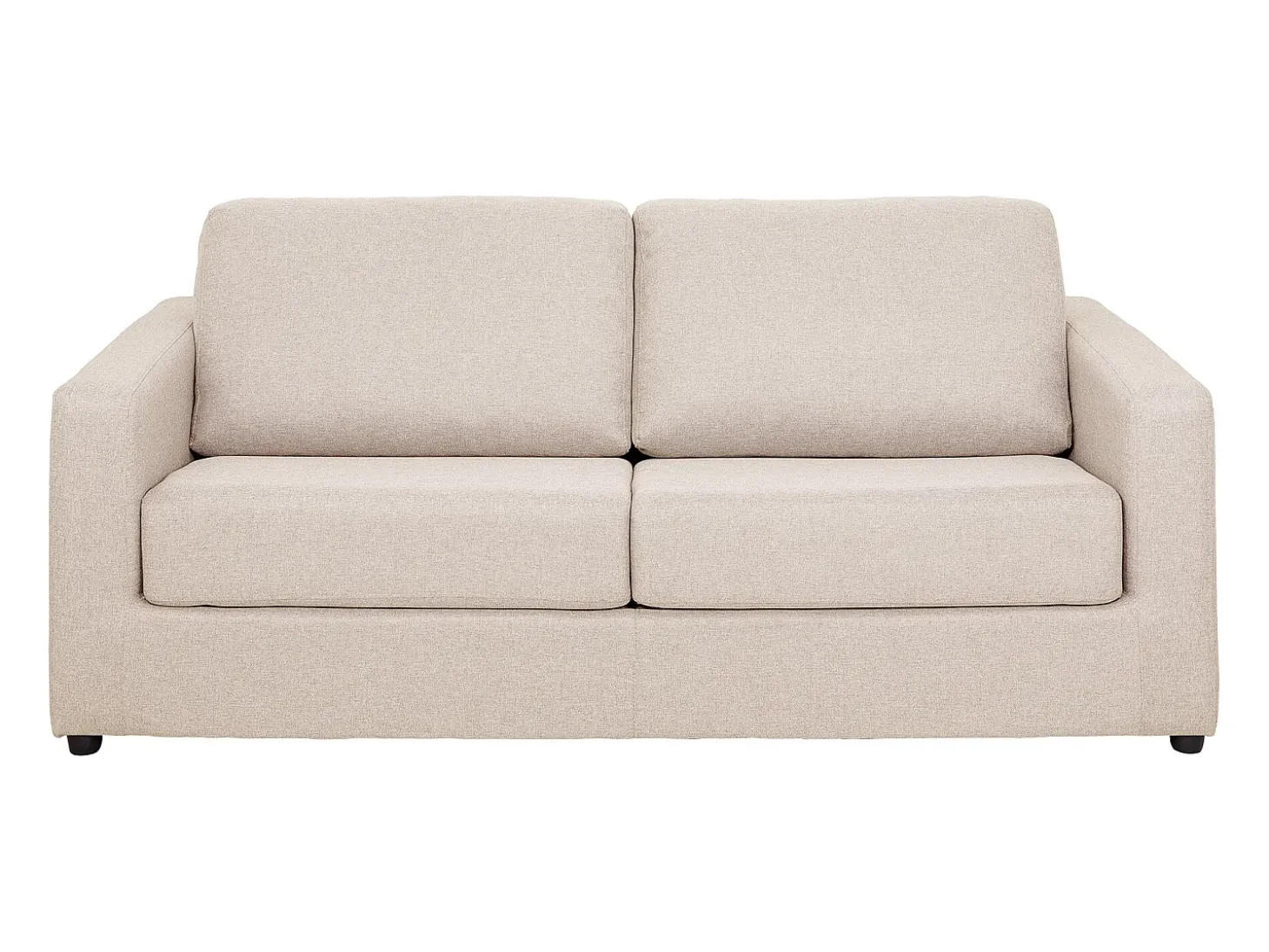 Sofá convertible exprés en tela beige de descanso 140 cm colchón 14 cm DONETO